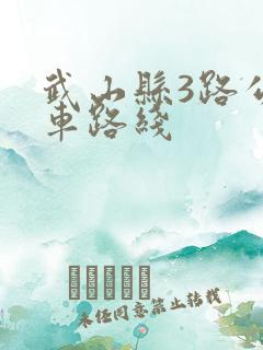 武山县3路公交车路线