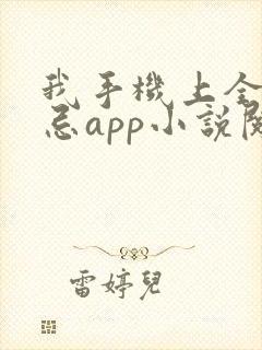 我手机上全是禁忌app小说阅读