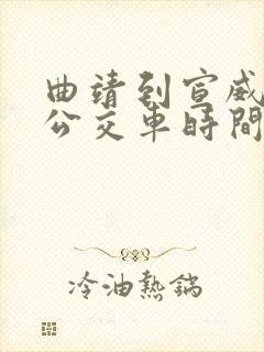 曲靖到宣威城际公交车时间表