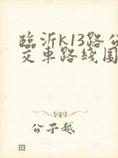 临沂k13路公交车路线图