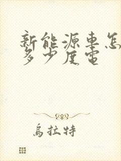新能源车怎么算多少度电