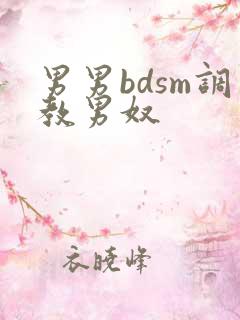 男男bdsm调教男奴