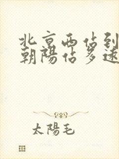 北京西站到北京朝阳站多远?