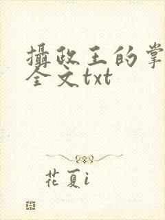 摄政王的掌中娇全文txt