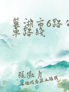 巢湖市6路公交车路线