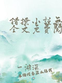 错撩小说无弹窗全文免费阅读