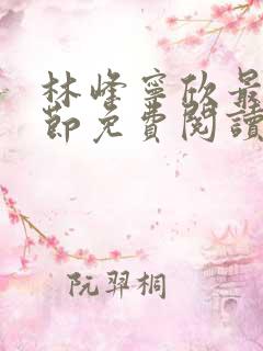 林峰宁欣最新章节免费阅读下载