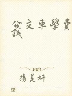 公交车学费多少钱