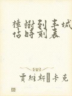 樟树到丰城汽车站时刻表