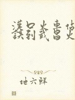 汉口火车站坐地铁到武昌火车站几号线