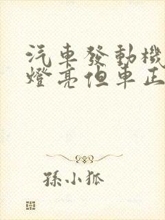 汽车发动机故障灯亮但车正常