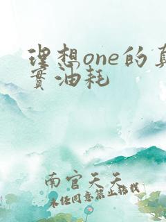 理想one的真实油耗 理想one的真实油耗