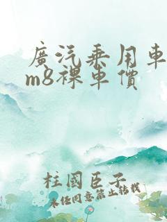 广汽乘用车传祺m8裸车价