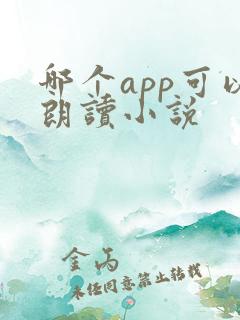 哪个app可以朗读小说