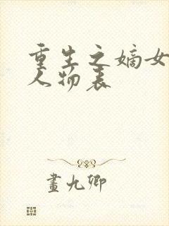 重生之嫡女祸妃人物表 重生之嫡女祸妃人物表