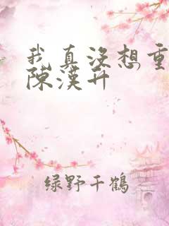 我真没想重生 陈汉升