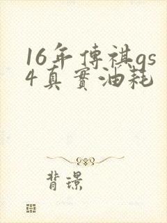 16年传祺gs4真实油耗