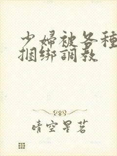 少妇被各种姿势捆绑调教