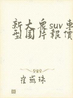 新大众suv车型图片报价