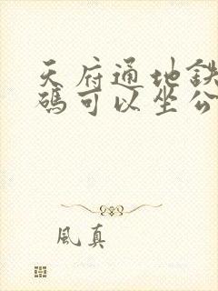 天府通地铁乘车码可以坐公交车吗