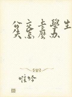 公交卡学生卡丢失怎么办 公交卡学生卡丢失怎么办