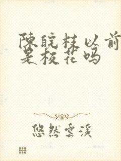 陈皖枝以前真的是校花吗