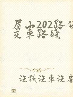 眉山202路公交车路线