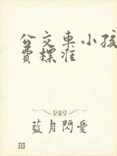 公交车小孩子收费标准