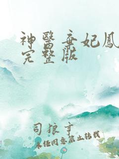 神医弃妃凤轻尘完整版