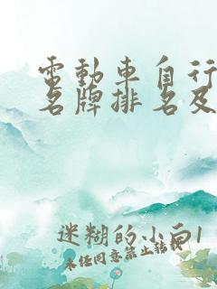 电动车自行十大名牌排名及价格