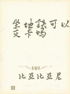 坐地铁可以用公交卡吗