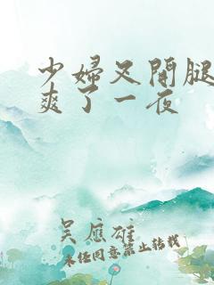 少妇叉开腿让我爽了一夜