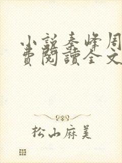 小说秦峰周茜免费阅读全文