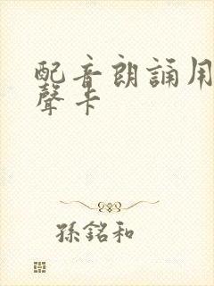 配音朗诵用什么声卡