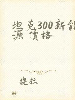 坦克300新能源 价格
