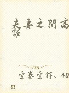 夫妻之间高h小说