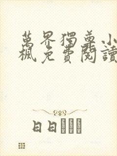 万界独尊小说林枫免费阅读