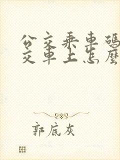 公交乘车码在公交车上怎么刷