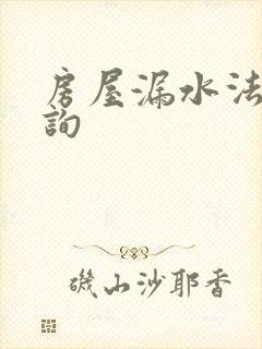 房屋漏水法律咨询