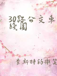 30路公交车路线图