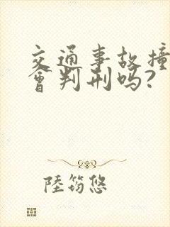 交通事故撞死人会判刑吗?