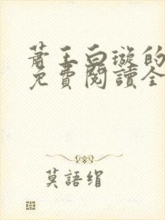 萧王白璇的小说免费阅读全文