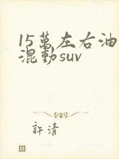 15万左右油电混动suv