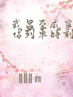 武昌至咸宁火车站列车时刻表