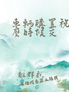 车辆购置税是什么时候交