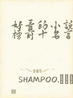 好看的小说排行榜前十名言情