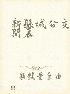 新县城公交车时间表
