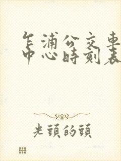 乍浦公交车客运中心时刻表