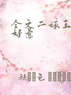 全文二嫁王妃不好惹
