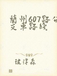 兰州607路公交车路线